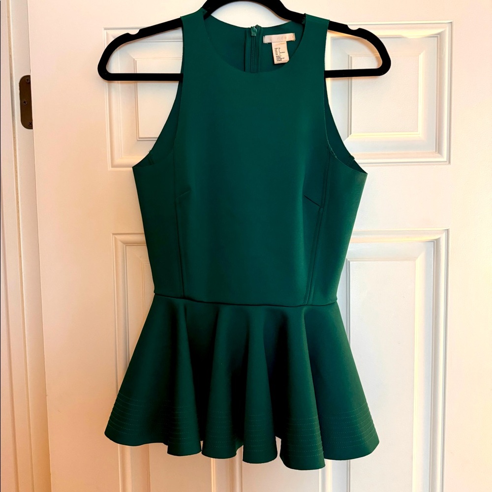 Green peplum top from H&M